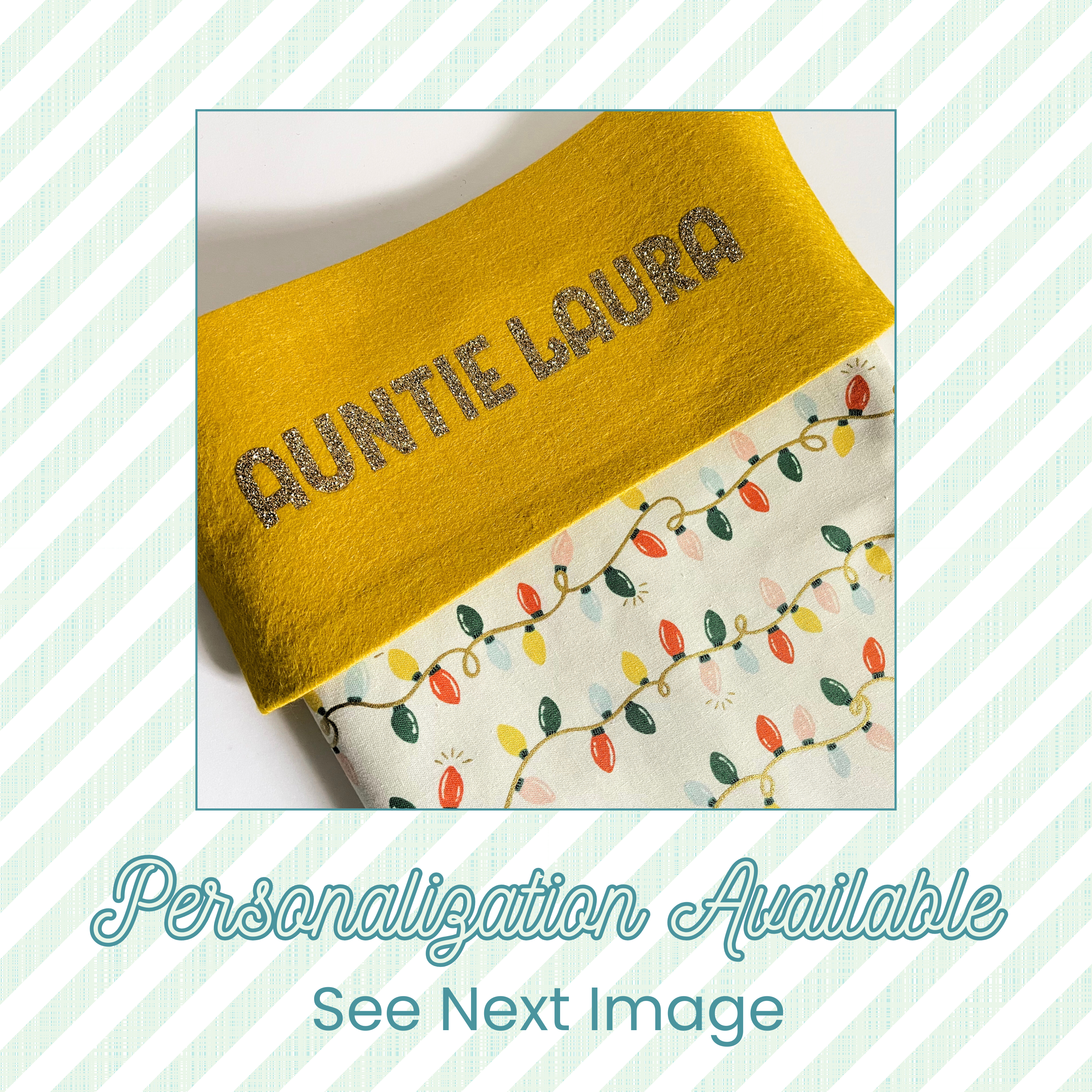 Quilted Christmas Stocking - Golden Nutcracker