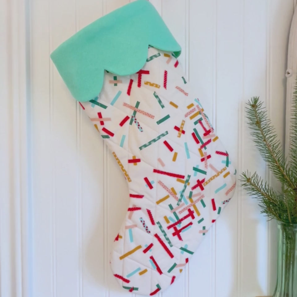 Quilted Christmas Stocking - Festive Fun