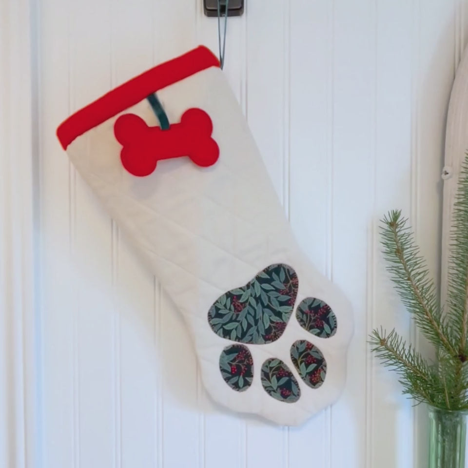 Quilted Pet Christmas Stocking - Willowberry