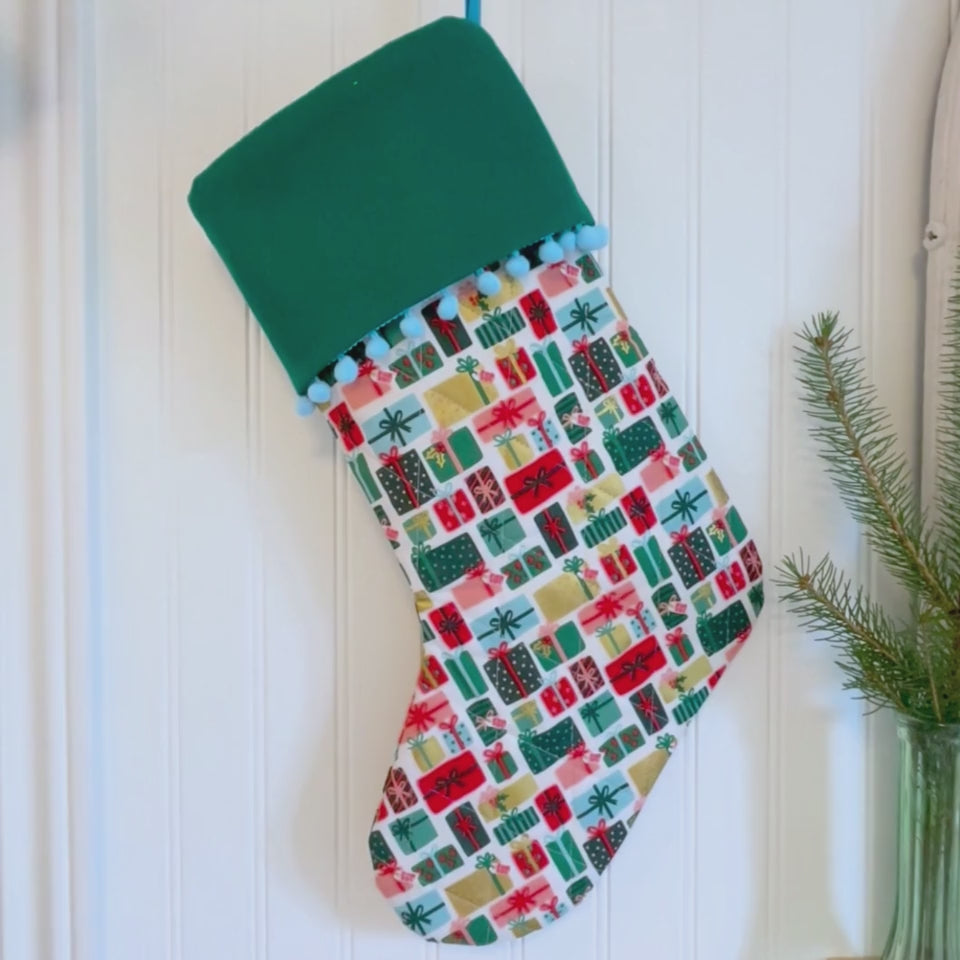 Quilted Christmas Stocking - Sweet Gifts