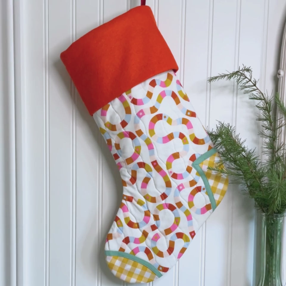 Handmade Christmas Stocking - Jolly Jumble